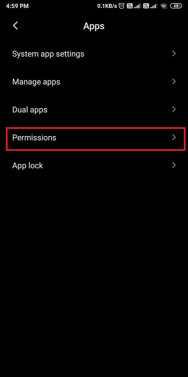 tap on Permissions | Fix Google Assistant Not Working on Android