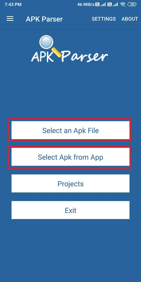 tap on 'Select Apk from app' or 'Select an Apk file. | App Not Installed Error On Android
