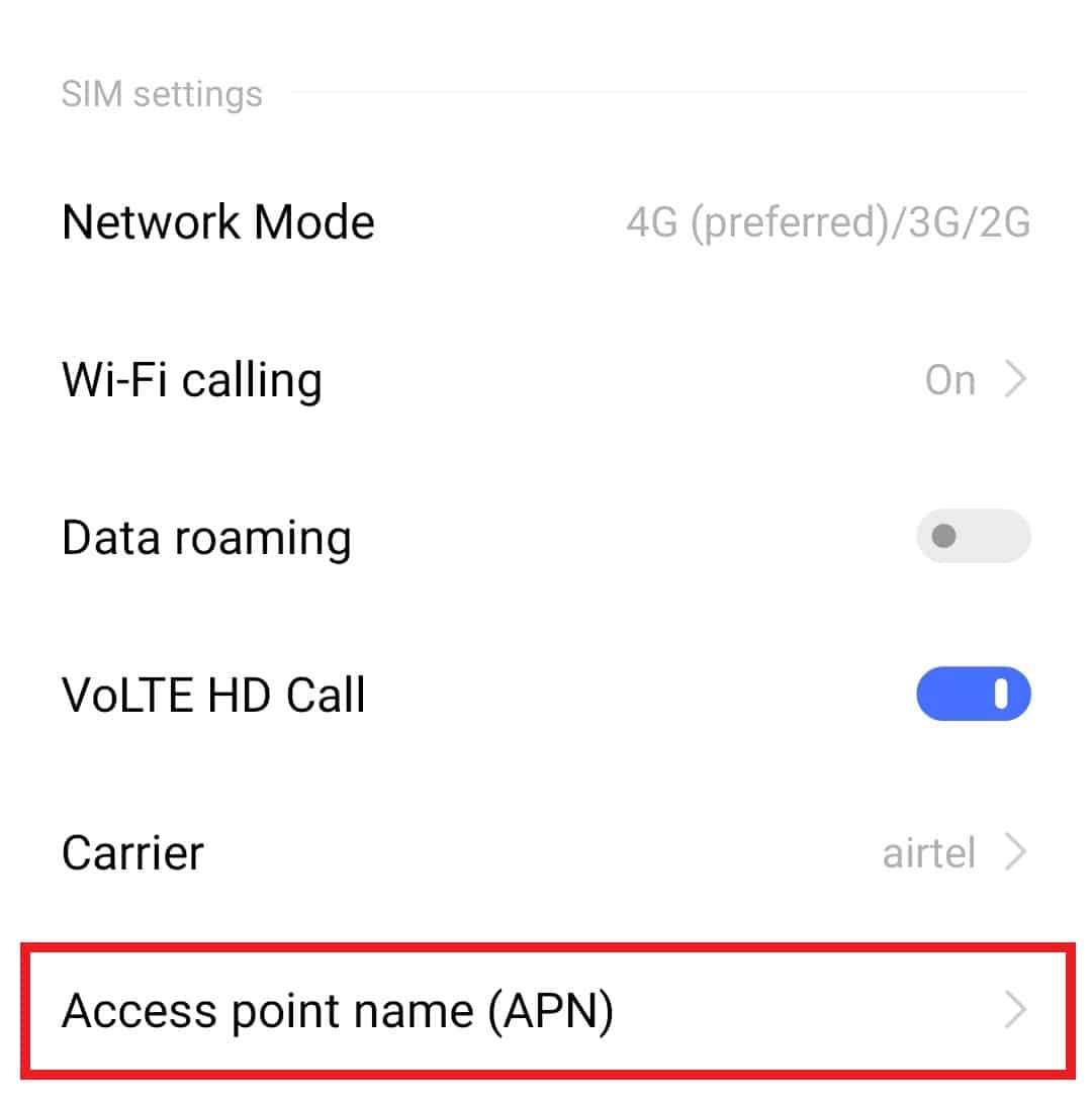Tocca Nome punto di accesso. 8 modi per risolvere il download bloccato dei messaggi di testo Android