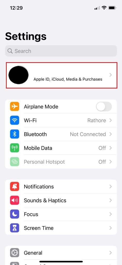 tap on apple id in iphone setting. How to Delete Your eHarmony Account