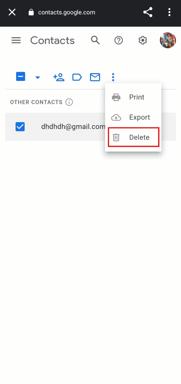 Tap on Delete. | How to Delete Email Addresses from Gmail Autofill on Android | remove email suggestions from Gmail app