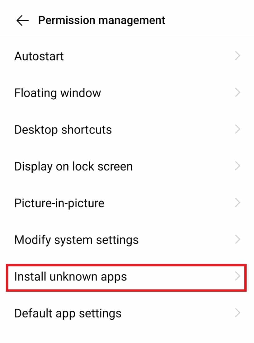 Tap on Install unknown apps