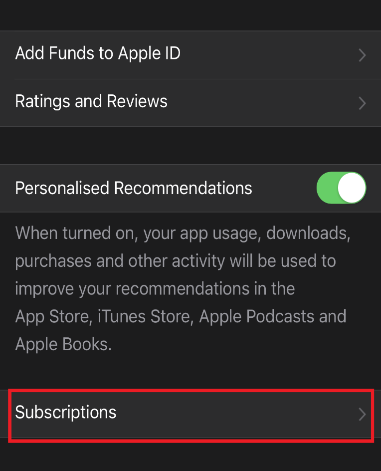 tap on Subscriptions | How Do I Delete Expired Apple Subscriptions
