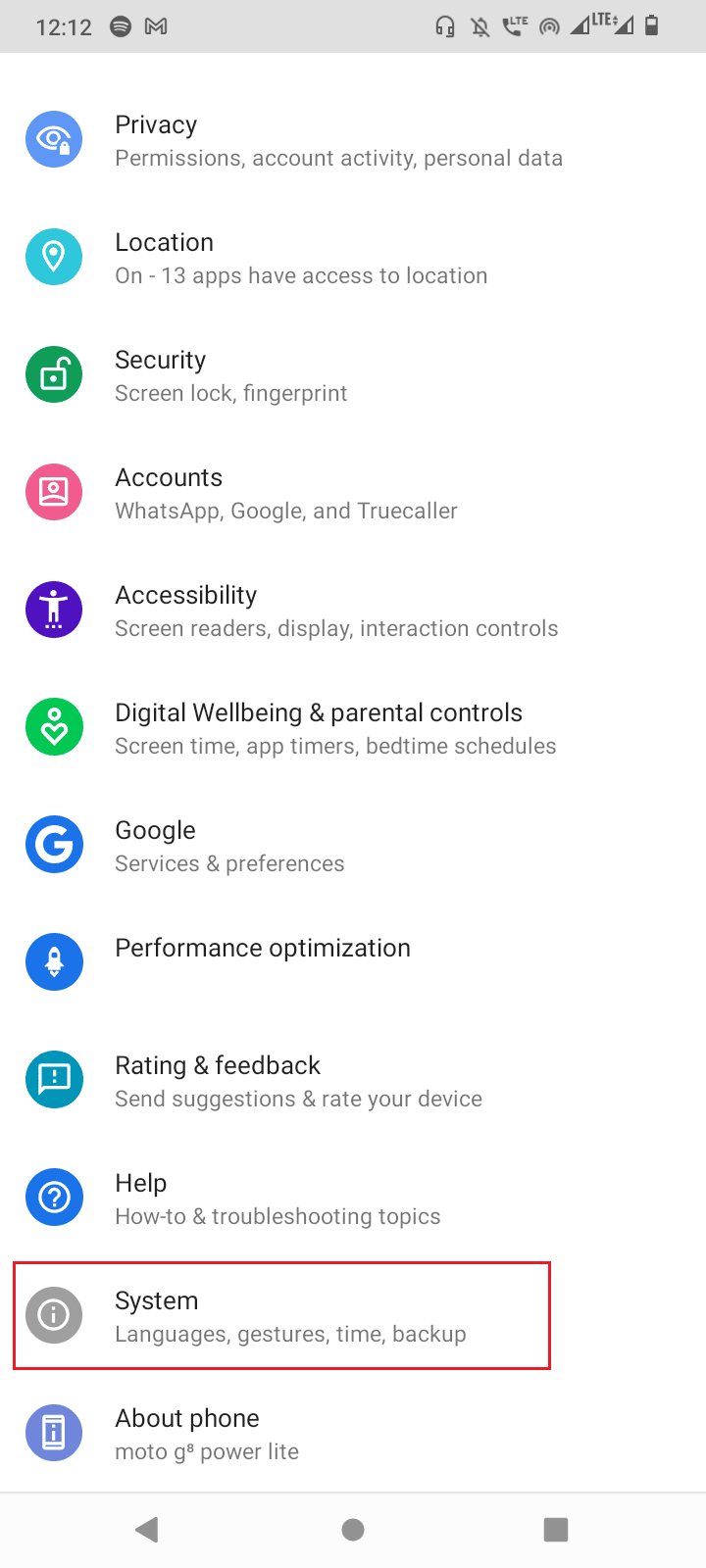 tap on system. Ways to Fix Currently Unable to Download on Android