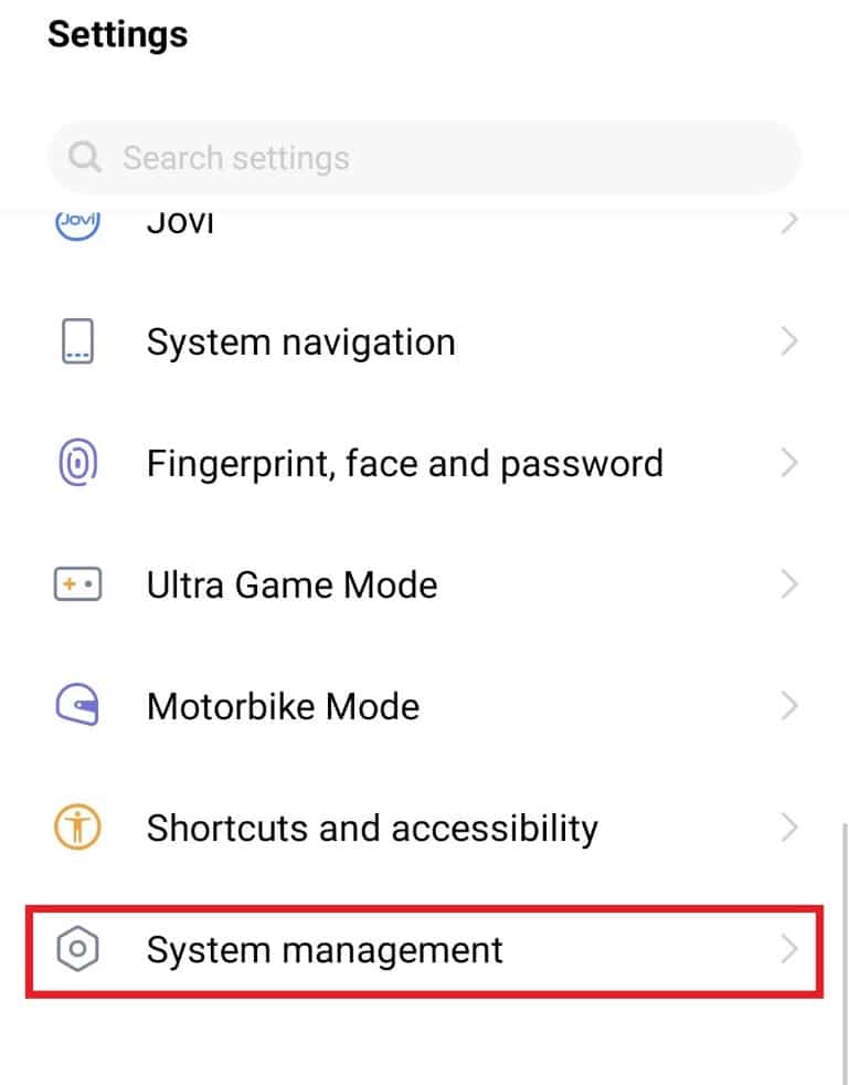 Tap on System management. Fix System UI has Stopped Black Screen on Android