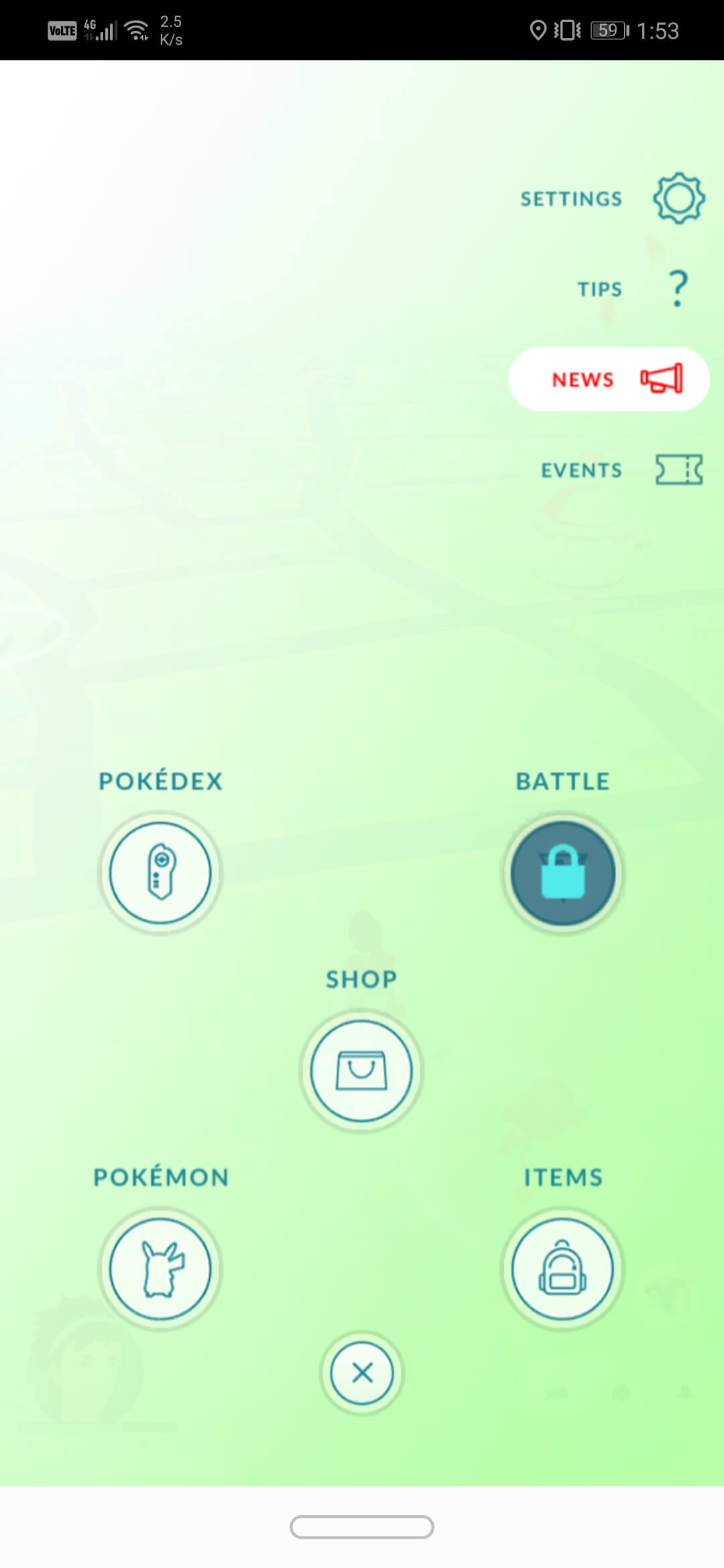 tap on the shop button. | Change Pokémon Go Team