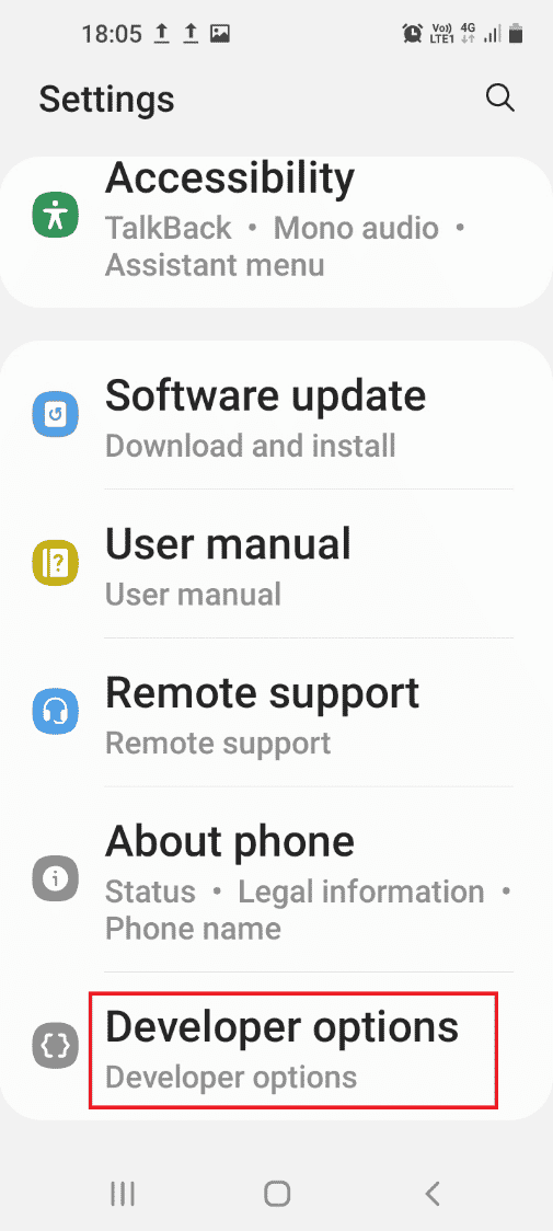 tap on the Developer options tab. Fix Unable to Mount Storage TWRP on Android