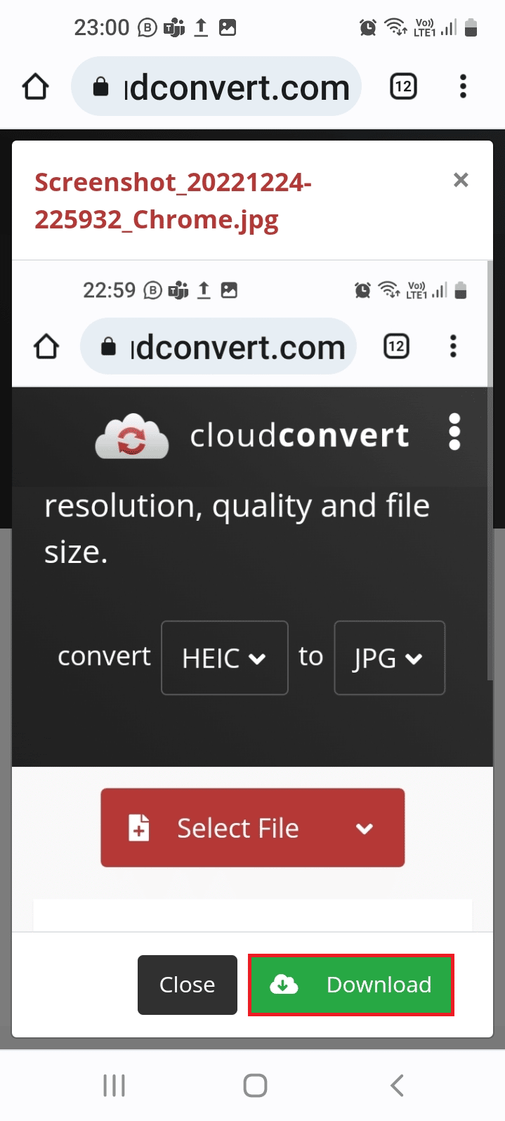 Tap on the Download button. How to Convert HEIC to JPG on Android