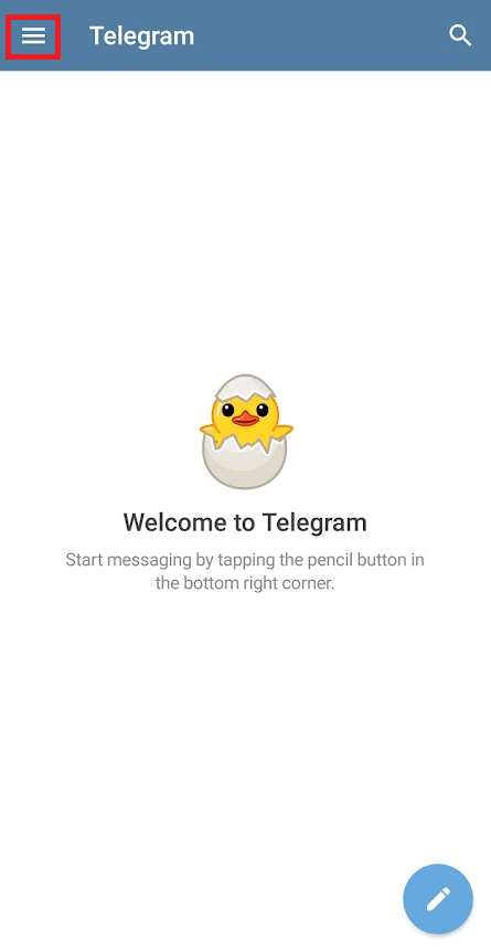 tap on the Hamburger icon. How to Create Telegram Account