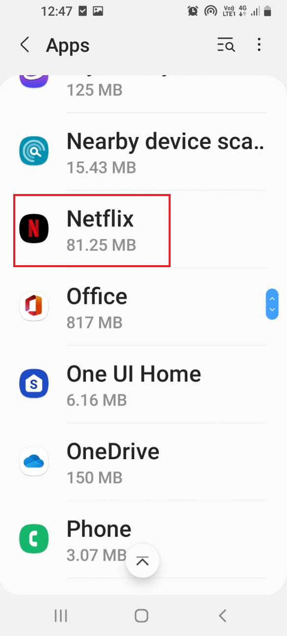 tap on the Netflix app | Netflix audio and picture out of sync Android