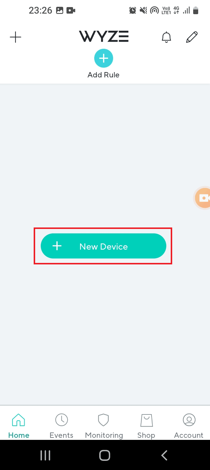 Tap on the New Device button. Fix Wyze Error Code 06