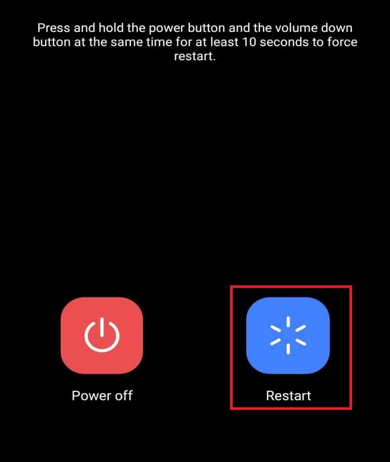 Tap on the Restart option on the screen. Fix System UI has Stopped Black Screen on Android