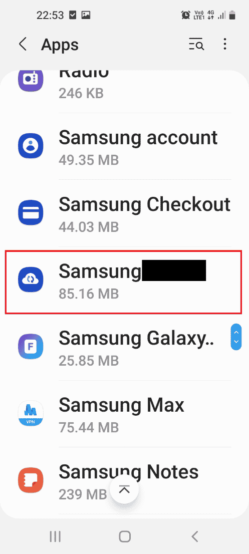 Tap on the Samsung Gear VR service app