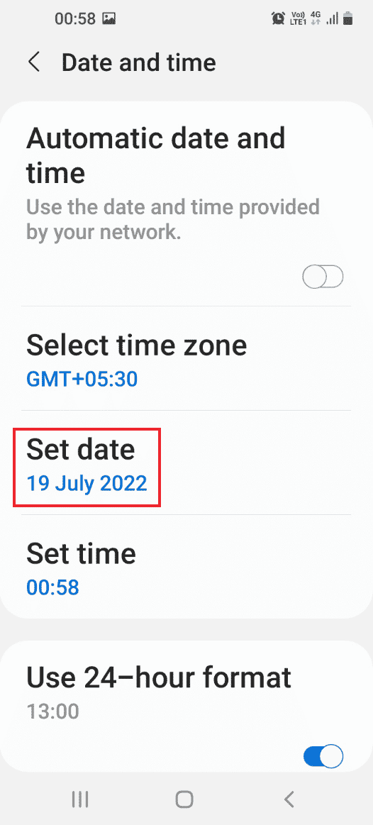 Tap on the Set date option