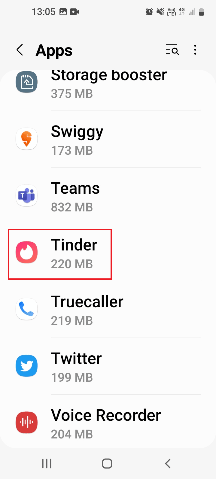 Tap on the Tinder app. Fix Tinder Matches Disappeared on Android