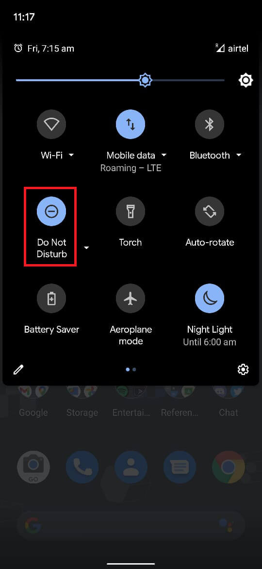 tap on the ‘Do Not Disturb’ option to turn it off.  | Fix Android Phone not Ringing Issue