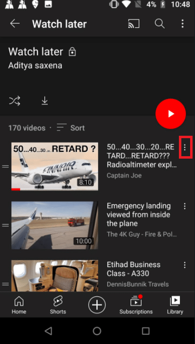 Tap on three vertical dots next to each video. Fix Network Error 503
