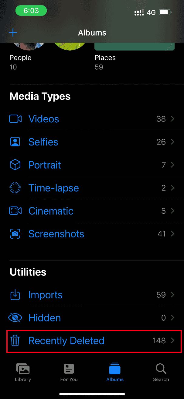 Tap Recently Deleted under Utilities section. Fix An Error Occurred While Loading a Higher Quality Version of this Photo on iPhone