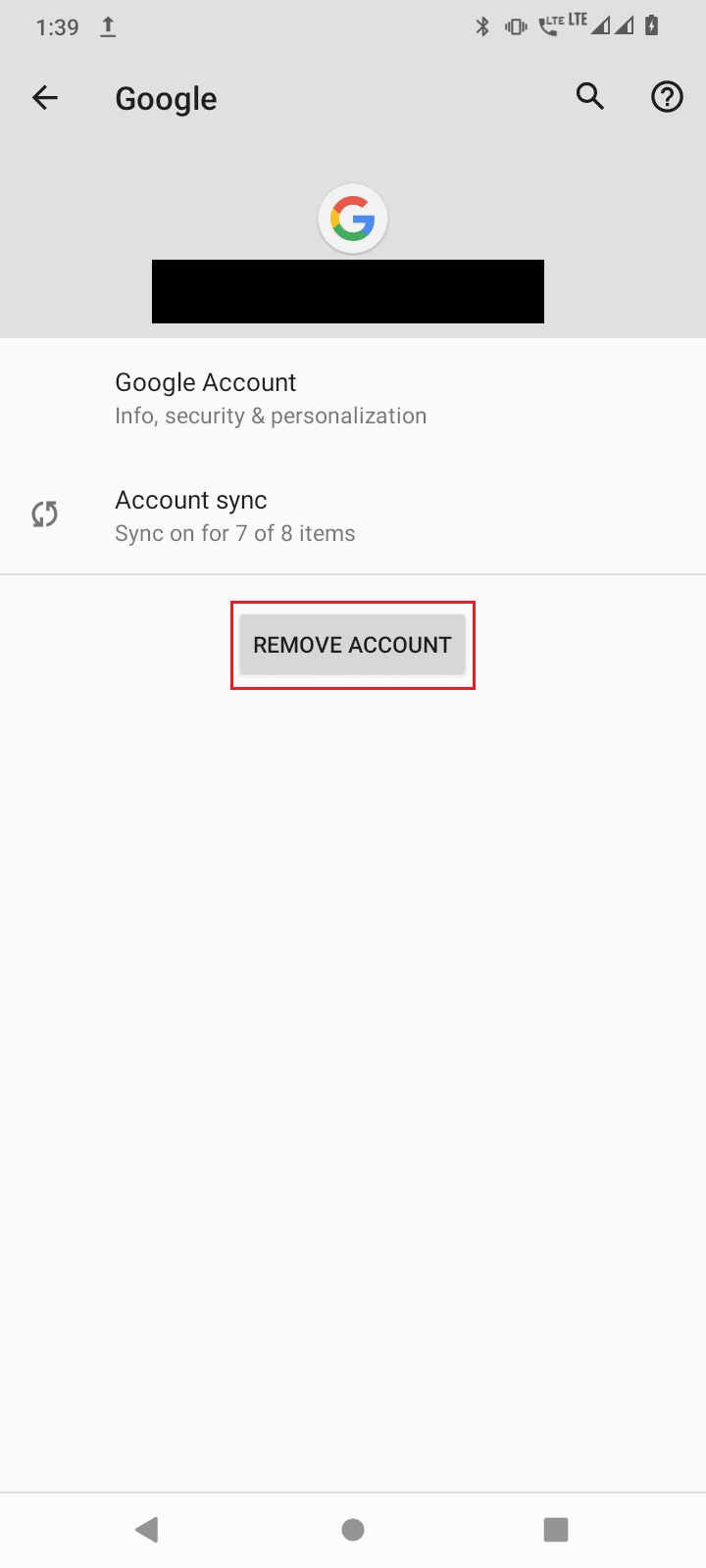 tap remove account. Fix Error Retrieving Information from Server RPC