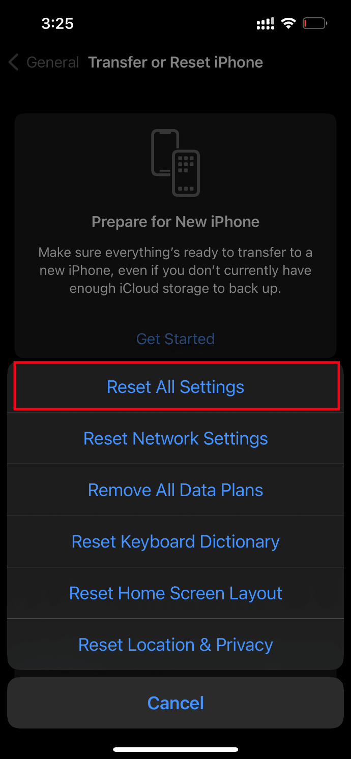 Tap Reset All Settings. Fix An Error Occurred While Loading a Higher Quality Version of this Photo on iPhone