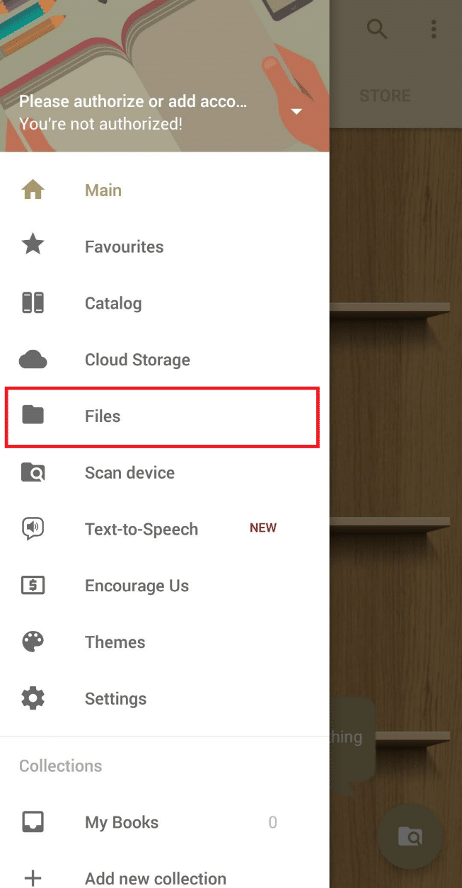 Tap the Files option from the opened pane. How to Open MOBI Files on Android