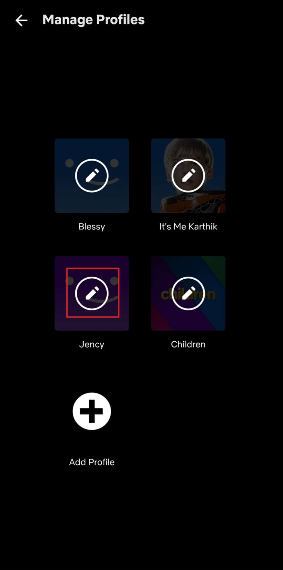 tap the pencil icon on the profile you want to remove. How to Delete Netflix Profile on phone