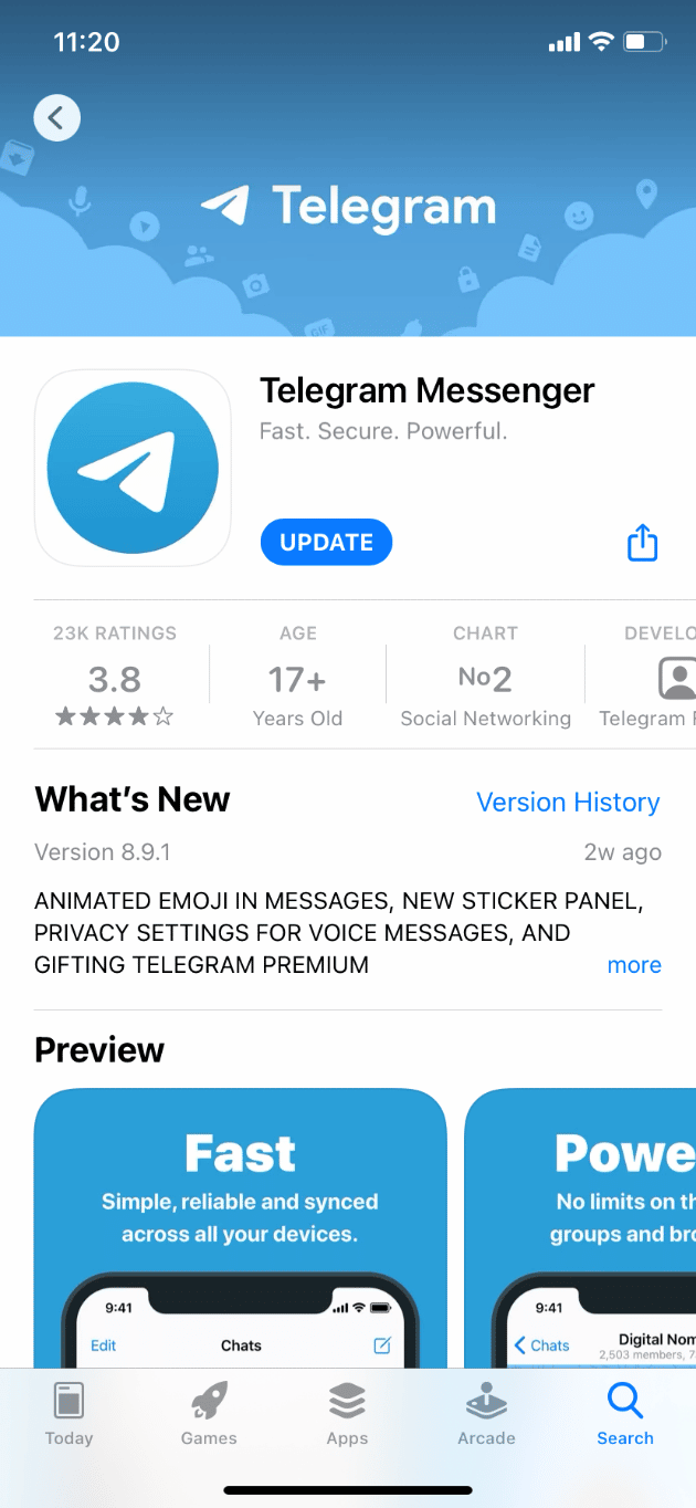 Telegram messaging app. How to Find Hidden Things on iPhone