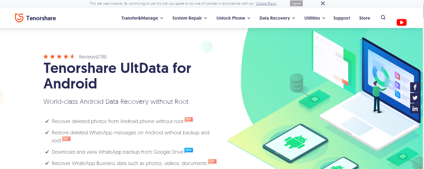 Tenorshare UltData | Best Recovery App for Android