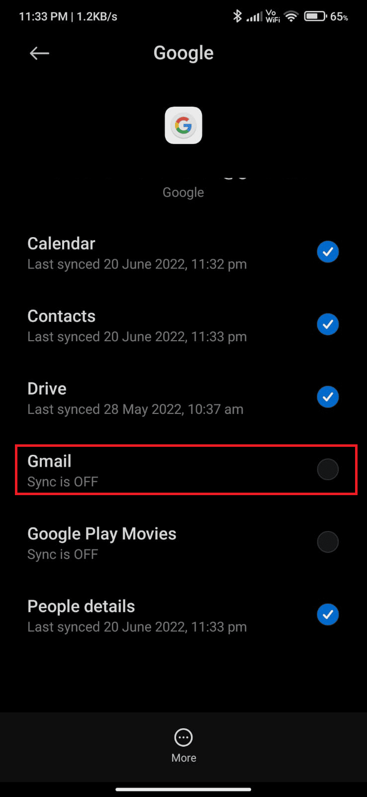 Then, again tap the Gmail option | Why Does My Email Say Queued