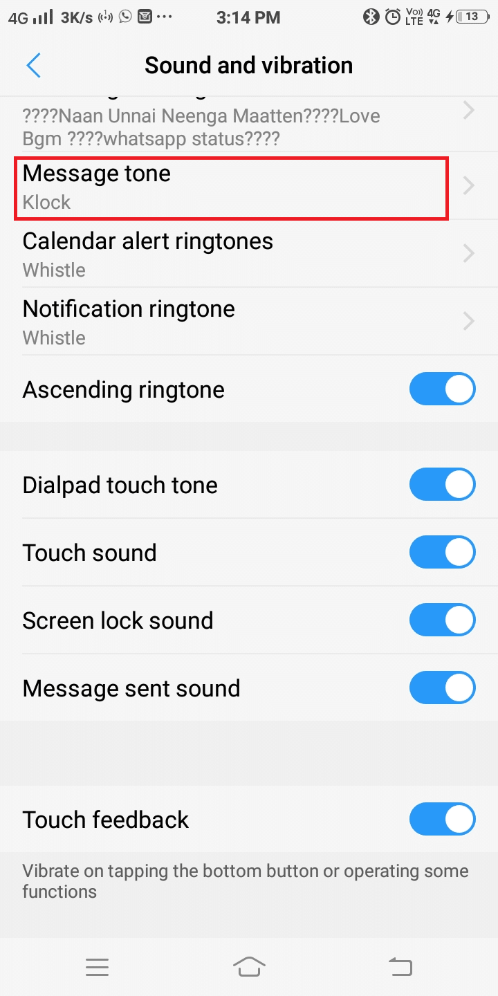 Then, click on Message tone. | Set Text Message Ringtone in Android