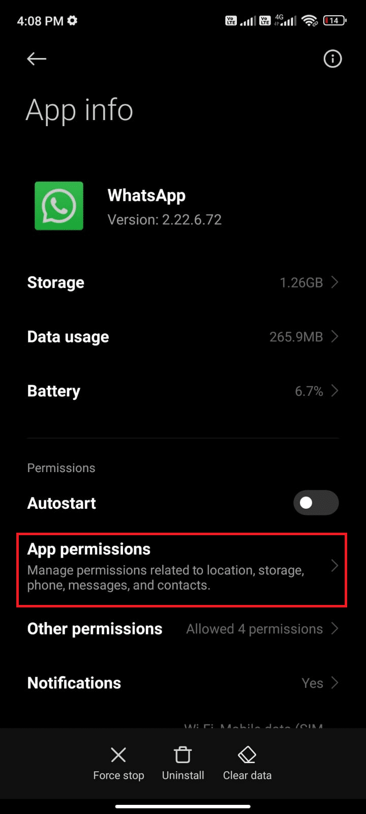 tap App permissions 