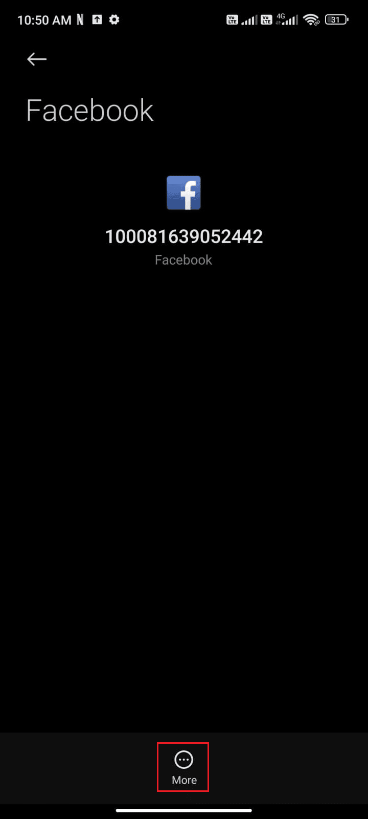 tap the More option