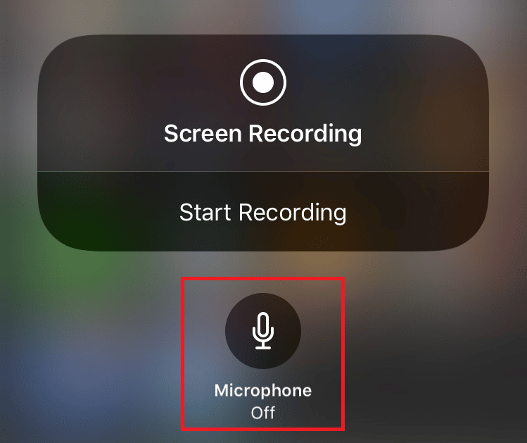 turn off the microphone during the screen recording