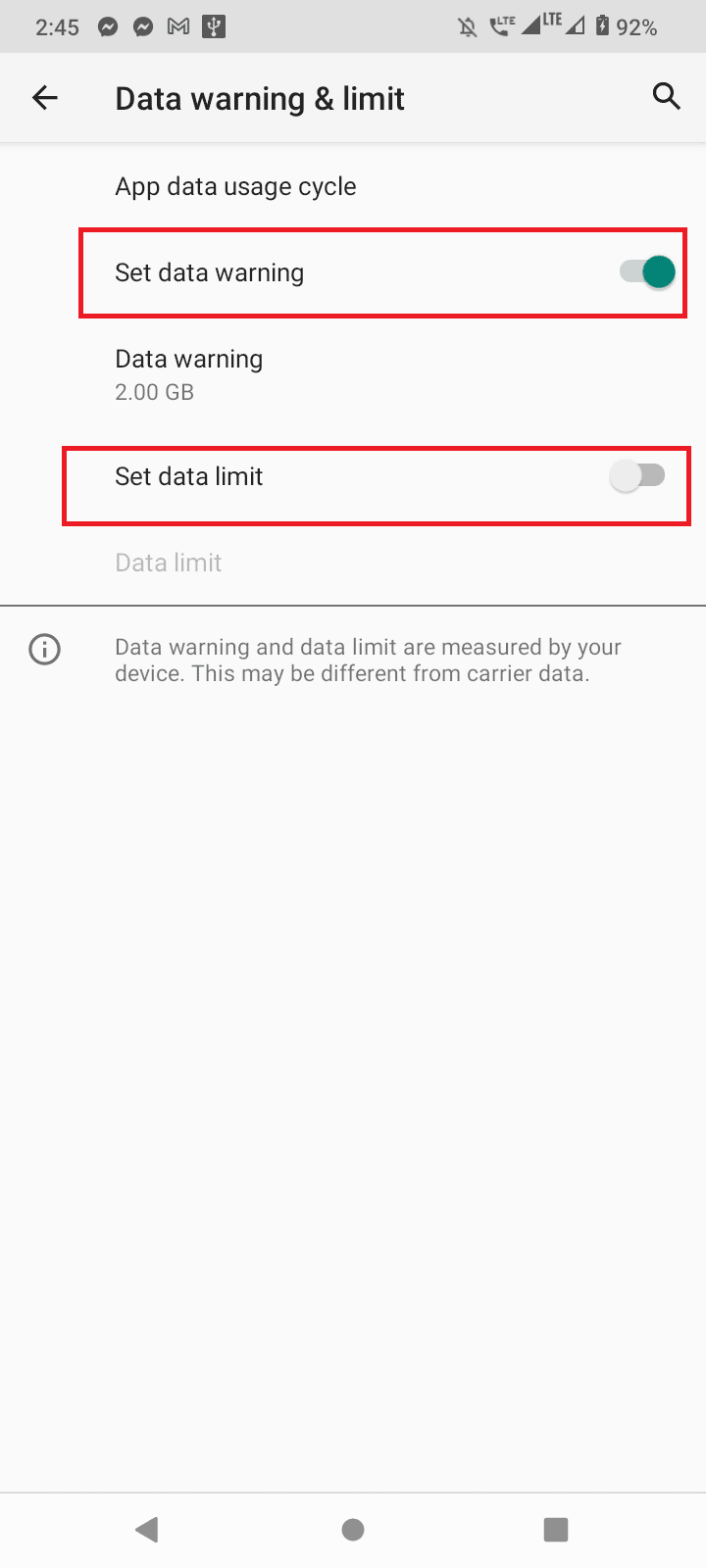 turn off the toggle for set data limit and set data warning. Fix Pokemon GO Failed to Login Issue