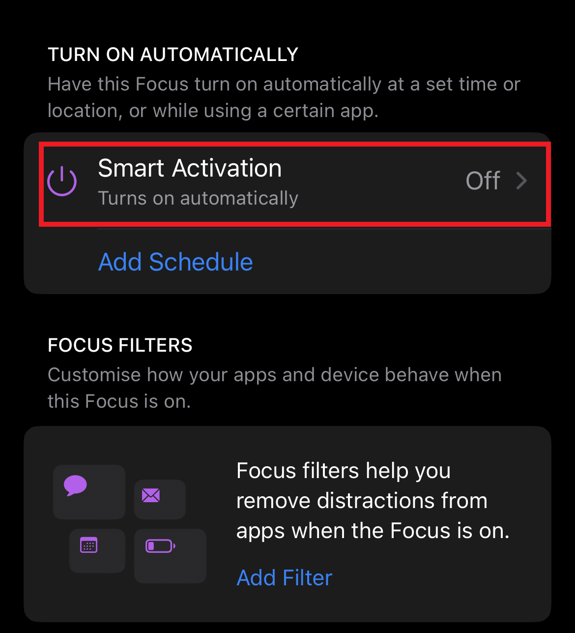 TURN ON AUTOMATICALLY the Smart Activation option. What Does Notify Anyway Mean in iOS 15?