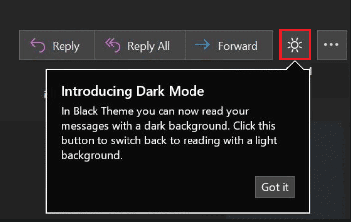 Turn on/off lights option. How to Turn On Microsoft Outlook Dark Mode