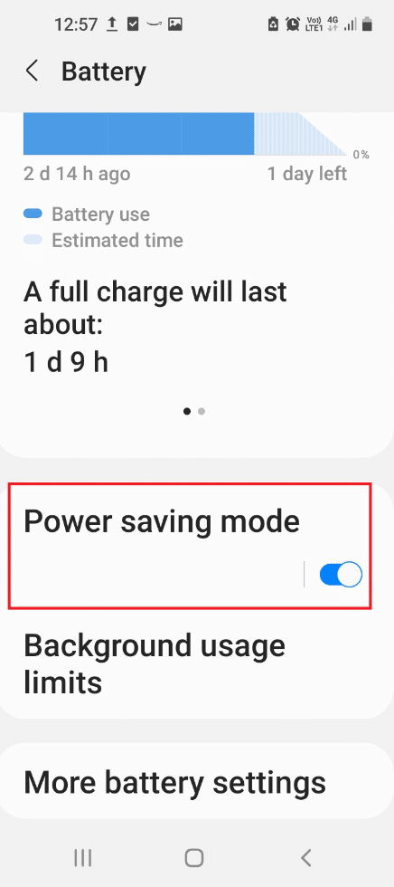 Turn on Power saving mode. Guide to troubleshoot mobile phone problems