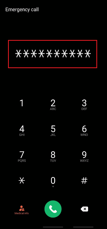 type out the Asterisk sign 10 times in the dialer field