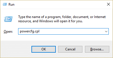 type powercfg.cpl in run and hit Enter to open Power Options | Fix Windows has stopped this device because it has reported problems (Code 43)