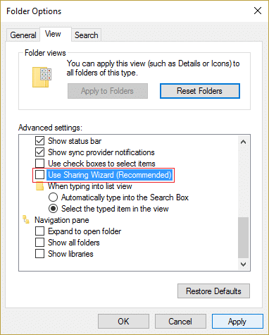 Uncheck Use Sharing Wizard (Recommended) in Folder Options