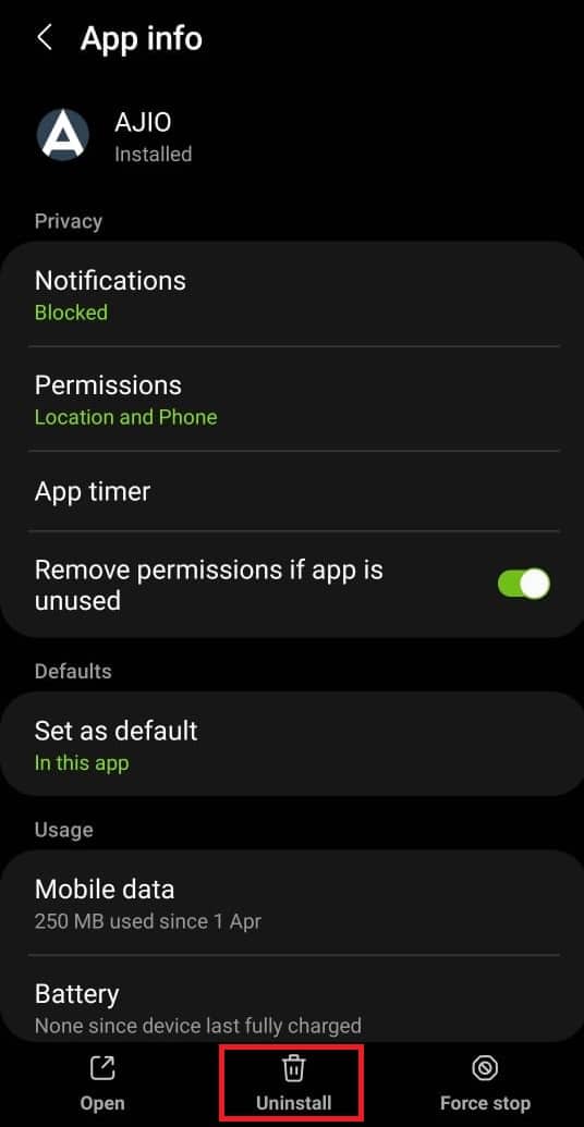 Uninstall apps. Fix Android Screen Flickering