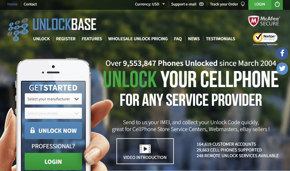 UnlockBase. Fix Phone not registered on network