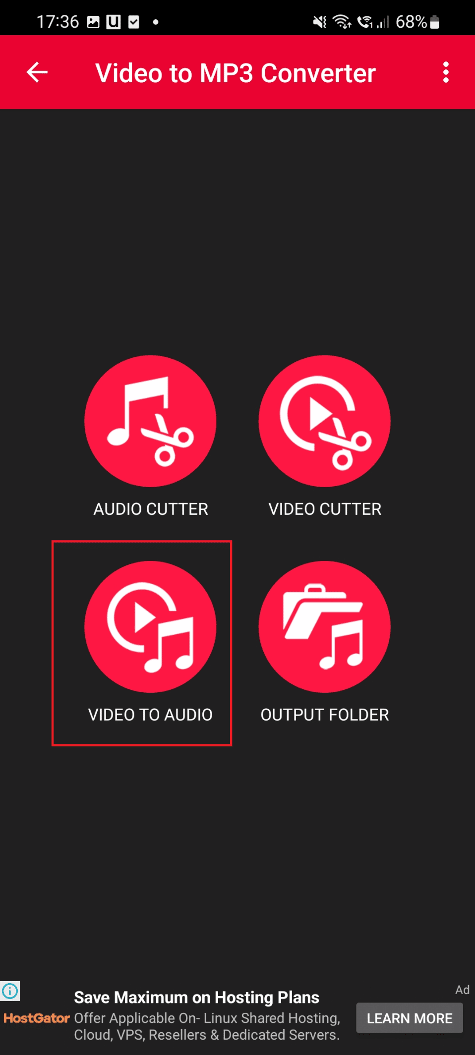 video to audio on video to mp3 converter app
