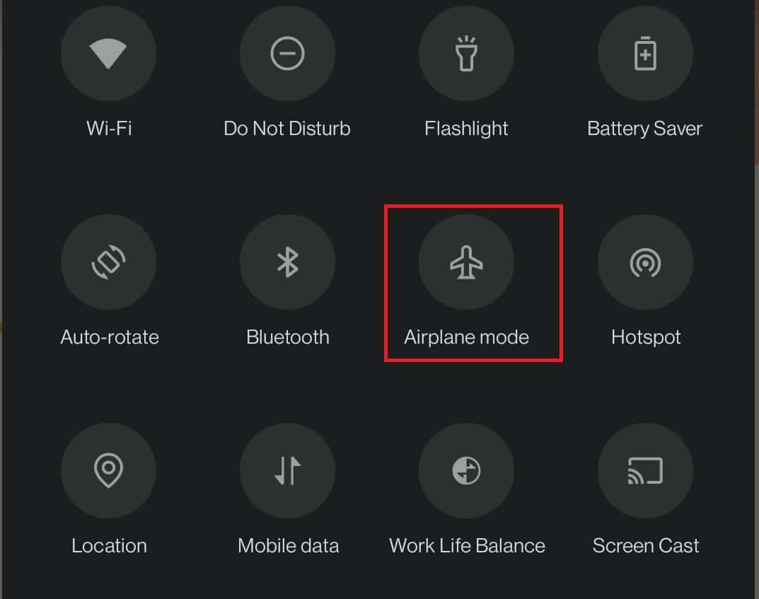 Wait for a few seconds. Turn off the Airplane mode | fix 4G problems on Android phones