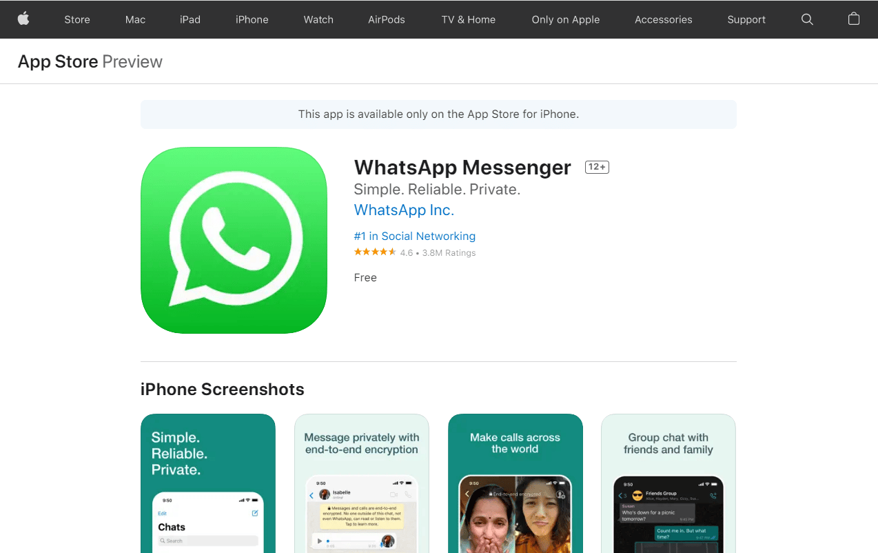 WhatsApp Messenger. Top 50 Best Free iPhone Apps