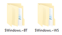 Deleye Windows BT and Windows WS folders