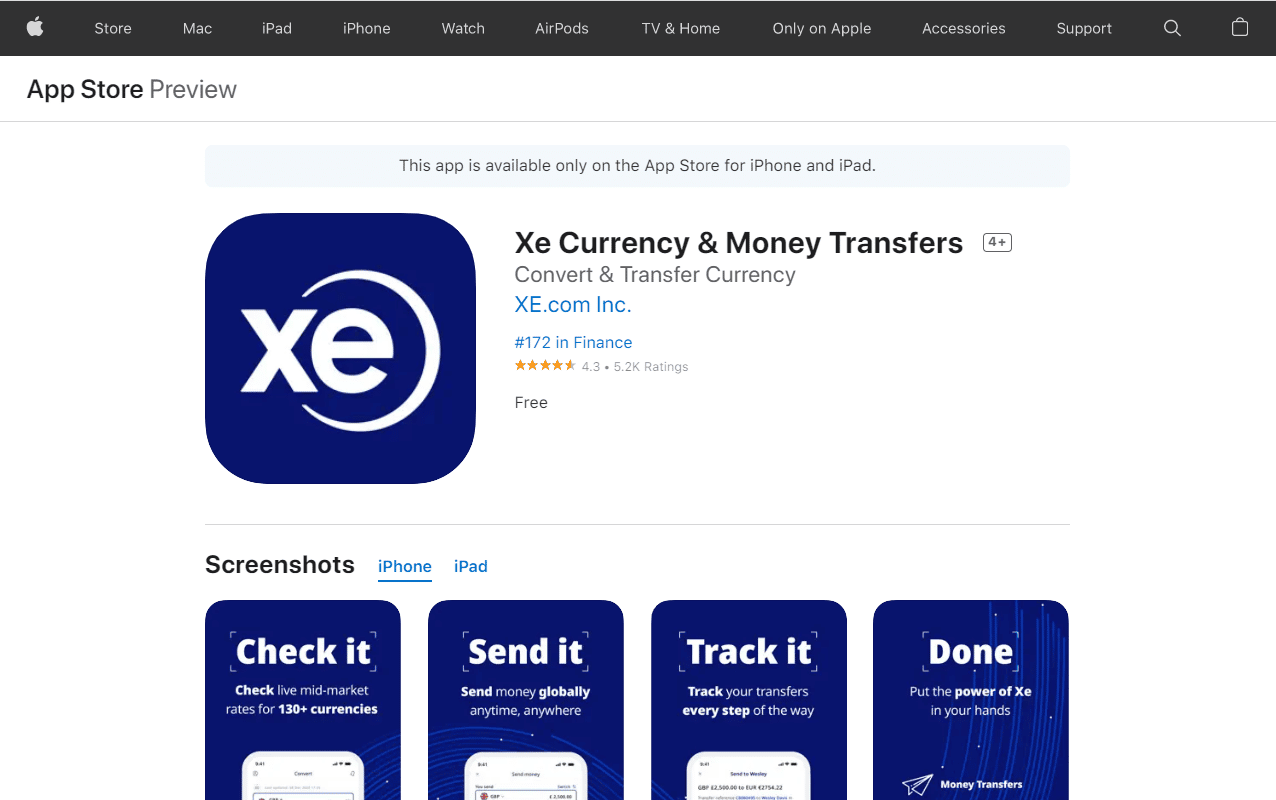 Xe Currency and Money Transfers