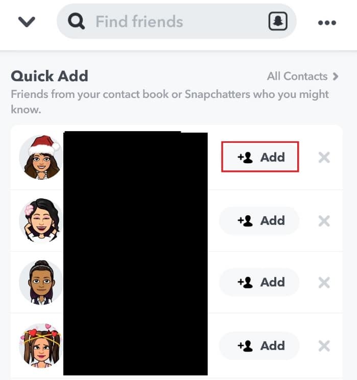 You can find people in your mobile contact on Snapchat. Tap Add next to the person. How to View Snapchat followers count