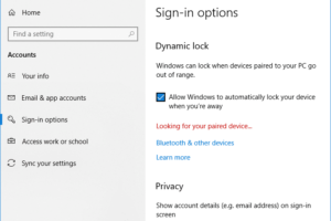 How to use Dynamic Lock in Windows 10