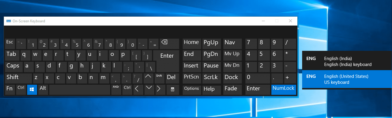 How to change Keyboard Layout in Windows 10